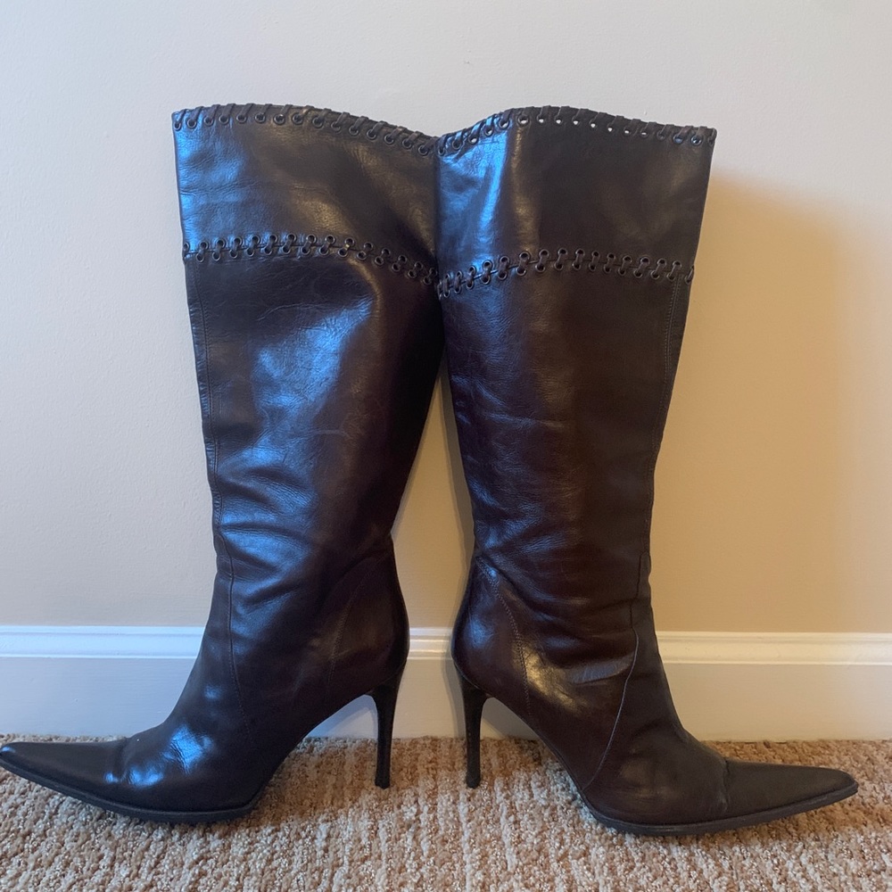 Di Nuccio brown leather knee high boots size 37